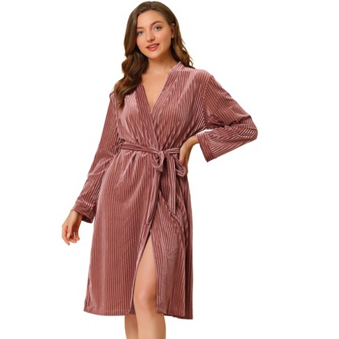 Women's Soft Comfy Nightgown,Women Fleece Warm Bath Robes with Waist Belt  Plush Short Robe Ladies Nightgowns Sleepwear