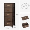 Pellebant Vertical Dresser for Bedroom Storage Tower 5-Drawer Steel Frame Wood Top Easy Pull Non-woven Fabrics Drawer - 2 of 4