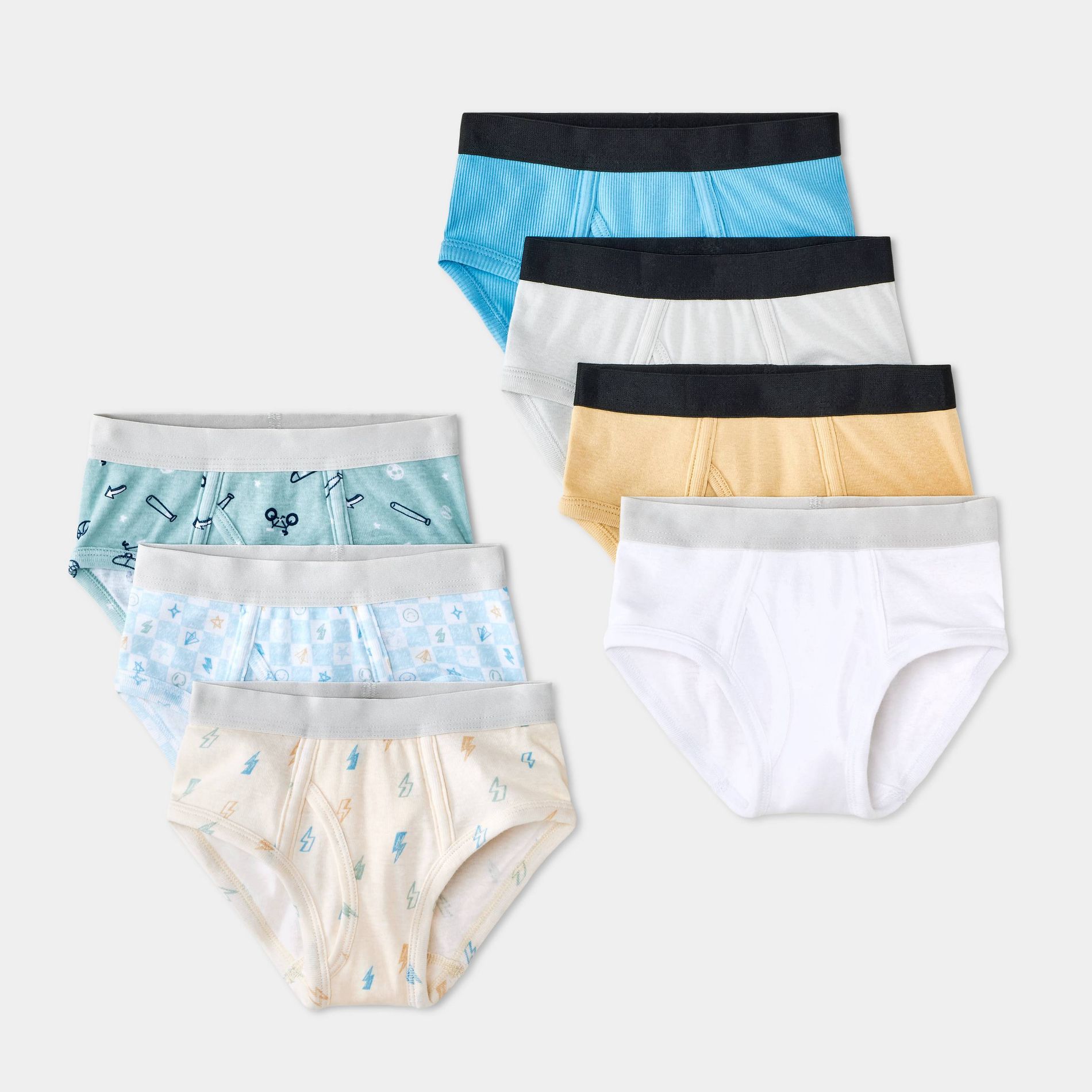 Toddler Boys' 7pk Doodle Briefs - Cat & Jack™ Blue
