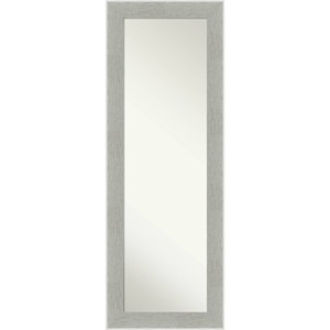 19" x 53" Glam Framed On the Door Mirror Linen Gray - Amanti Art - 1 of 4