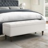 Arceso 51 Inch  Bedroom Bench，Fabric Upholstered Entryway Bench with Wooden Legs, Bench for Bedroom, Entryway, Living Room - 3 of 4