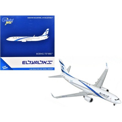 Boeing 737-800 Commercial Aircraft "El Al Israel Airlines" (4X-EKK) White with Blue Stripes 1/400 Diecast Model by GeminiJets