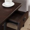 Empiria Modern Industrial Drawer End Table Brown - Leick Home: Welded Steel, Mission Style, Open Shelf - 3 of 4