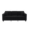 Sapphtopaz 86.6" Teddy Velvet Couch Sofa - Cushion Back & Seat with Removable Covers, 660 LBS Capacity, Cozy Furniture for Living Room & Home Spaces - 4 of 4