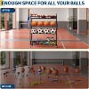 Garage Sports Equipment Organizer,Rolling Ball Storage Bin with Wheels,Gear Outdoor Basketball Racks with Baseball Bat Holder and Hooks,Toy Organizer - 3 of 4