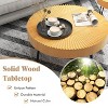 Yukimo 2-Set Wooden Coffee Table with Metal Legs and Adjustable Foot Pads, Durable Pine Wood Top, Rustproof Frame, Easy Assembly - 3 of 4