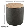 Lavish Home Storage Ottoman with Wood Top, Cream - 4 of 4
