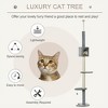 Skyzone 85.5" Height-Adjustable Floor-to-Ceiling Cat Tree with 4-Tier Platforms, Scratching Posts, - 3 of 4