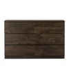 Kumasinova Double Column 6-Drawer Dresser with 3 Rows,Chic Storage Closet Dresser for Bedroom,Entryway,1 Piece,Gray - 2 of 4