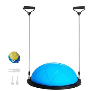 VEVOR Half Exercise Ball Trainer, 23 inch Balance Ball Trainer, 660 lbs Capacity Stability Ball, Yoga Ball with Resistance Bands and Pump - 1 of 4