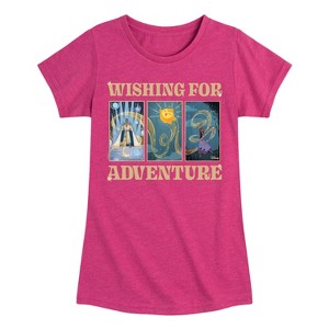 Girls' - Disney - Wishing For Adventure Grid Fitted Short Sleeve Graphic T-Shirt - 1 of 4