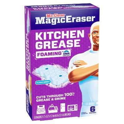 Mr. Clean Fresh Magic Eraser Kitchen Grease Foaming Multi-Purpose Cleaner - 6ct