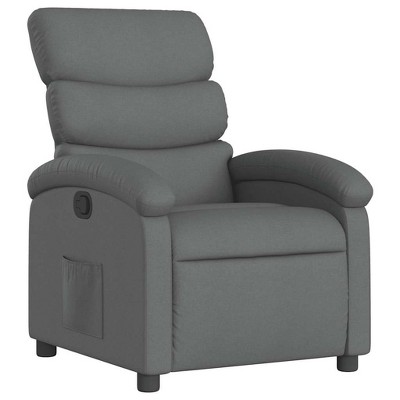 vidaXL Manual Recliner Chair, Adjustable Backrest/Footrest Reclining Sofa - Dark Gray