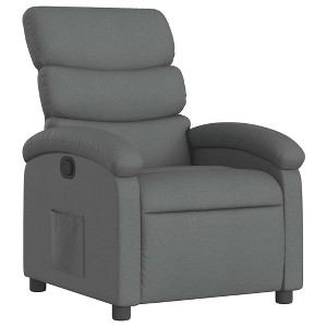 vidaXL Manual Recliner Chair, Adjustable Backrest/Footrest Reclining Sofa - Dark Gray - 1 of 4