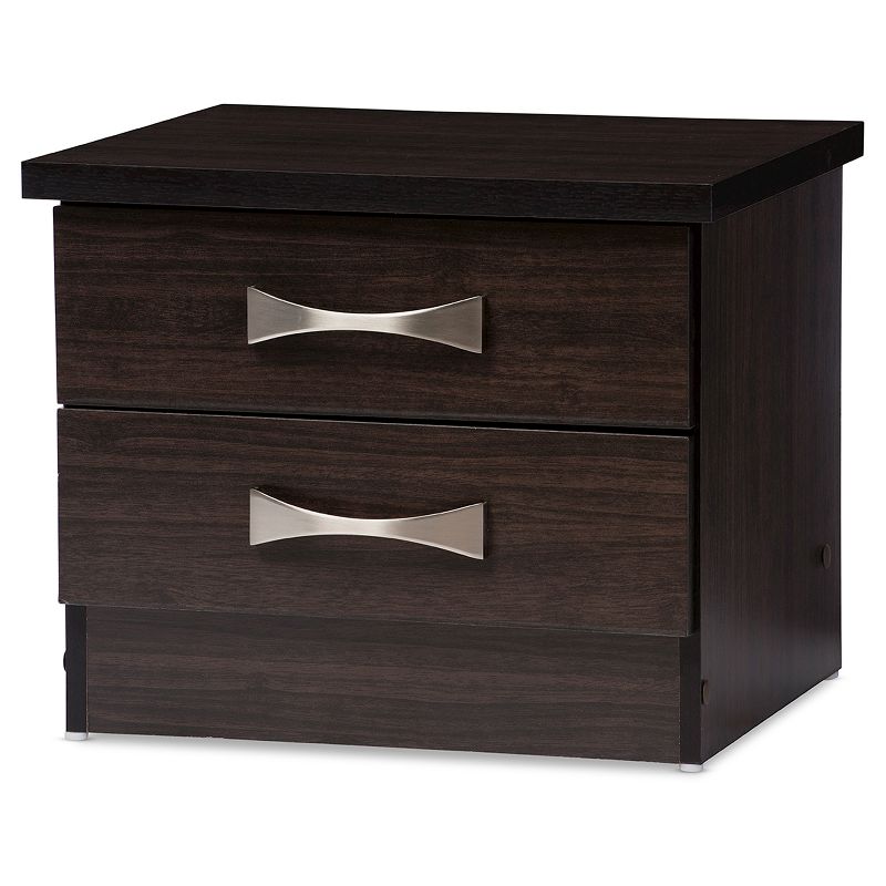 Colburn Modern And Contemporary 2 - Drawer Wood Storage Nightstand Bedside Table - Dark Brown Finish - Baxton Studio, 1 of 6