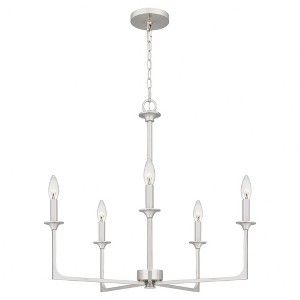 Quoizel Lighting Prescott 5 - Light Chandelier in  Brushed Nickel - 1 of 4