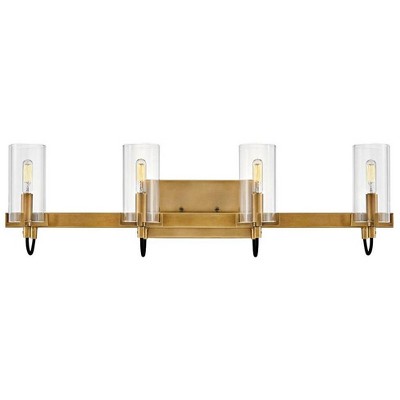 Hinkley Ryden 30" Wide Heritage Brass 4-Light Bath Light