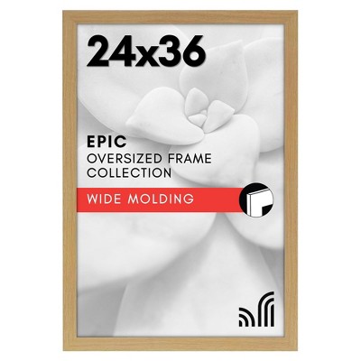 Americanflat 24x36 Poster Frame in Pine with Polished Plexiglass - Horizontal and Vertical Formats with Included Hanging Hardware