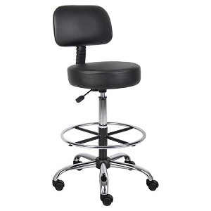 Medical/Drafting Stool with Back Cushion - Boss Office Products - 1 of 4