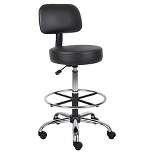 Medical/Drafting Stool with Back Cushion - Boss Office Products