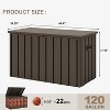 PURPLE LEAF Outdoor Deck Box Waterproof Lockable Storage Box Container with Lid Deck Organization - 2 of 4