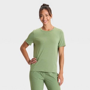 Women's Crewneck Leggings Friendly Short Sleeve T-Shirt - All In Motion™ - 1 of 4