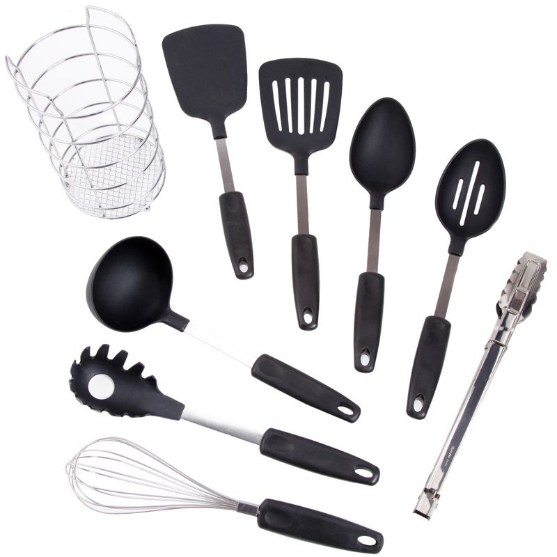 Gibson Chefs Better Basics 9pc Tool Set with Round Shape Wire Caddy, 4 of 5