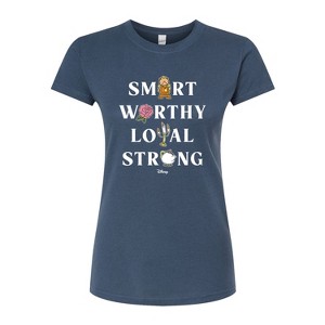 Women's - Disney - Smart Worthy Loyal Strong Fitted Graphic T-Shirt - 1 of 3