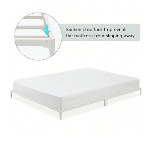 coucheta Metal Bed Frame, Platform Base with Wrought Rod Design,No Box Spring Required,Sturdy Foundation with Under-Bed Storage Space, Easy Assembly - 1 of 4