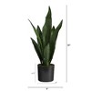 Nearly Natural 22-in Artificial Sansevieria Snake Plant - 2 of 4