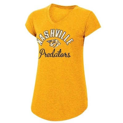  NHL Nashville Predators Women's Team Pride V-Neck T-Shirt - L 