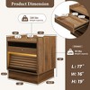 JUJABU Mid Century Modern Nightstand with Charging Station, 2 Drawers for Bedroom/Living Room - 3 of 4