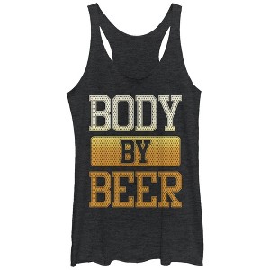 Women's CHIN UP Body By Beer Racerback Tank Top - 1 of 3