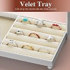 Jewelry Display Rack with 36 Holes Earring Holder, 10 Hooks Necklace Organizer, Velvet Ring Holder Dish - 3 of 4