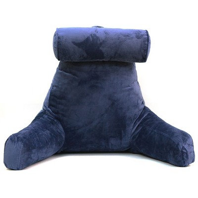 Navy Microfiber Body Pillowcase for TV and Reading