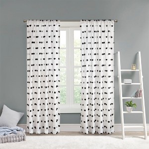 MAYEERTY Only 1 Pc Panel Pom Pom Embellished Curtain Panel for Living Room - 1 of 4