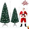 SeaCamel 6&7FT Color Changing Fiber Optic Christmas Tree - Pre-Lit with Large Star Topper, Full Spruce Artificial Tree w/ Metal Stand - 3 of 4
