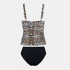 Women's Leopard Print Ruched Detailing Tankini Swimsuit Tankini Sets - Cupshe - 4 of 4