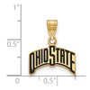 Black Bow Jewelry 14k Yellow Gold Plated Sterling Silver Ohio State Buckeyes NCAA Medium Pendant - 2 of 3