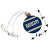 Hampton University HU Stripes Mini Small Tiny Wood Christmas Tree Holiday Ornament - 4 of 4