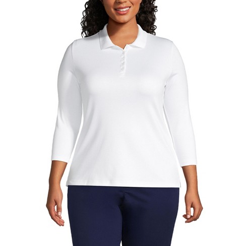 Lands end plus size polo shirts online