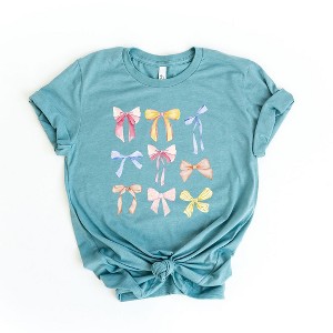 Simply Sage Market Women's Coquette Bow Chart Short Sleeve Graphic Tee - 1 of 3