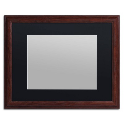 Trademark Fine Art 16"x20" Heavy Duty Wood Frame with Black Mat