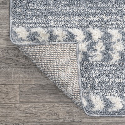 Modern Moroccan Trellis High-Low Gray 4' x 6' Area Rug