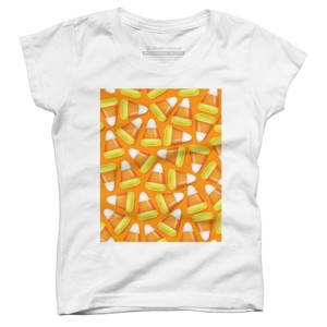 Girl's Design By Humans Halloween Candy Corn By NewburyBoutique T-Shirt - 1 of 3
