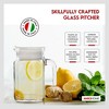 Amici Home Italian Igloo Quadra Glass Pitcher with Lid and Spout, Clear Glass Water Pitcher for Refrigerator, Carafe for Iced Tea, Juice, Milk, Brew - 3 of 4