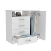 CAVINAS 4 Drawer Dresser with TV Stand,1 Cabinet and 1 Shelf,Modern Storage Dresser,Door Cabinet for Bedroon and Entryway - 2 of 4