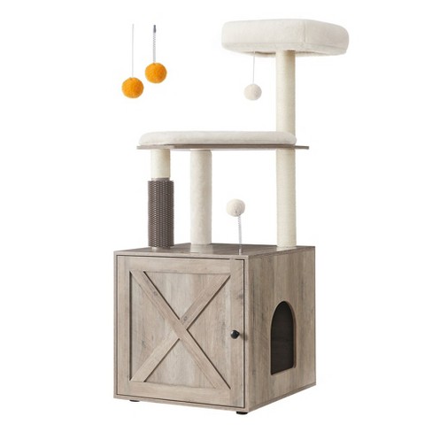 Retailer cat tree litter box combo