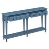 Grungis Retro Console Table with 4 Drawers and Sturdy Structure,Entryway Table with Open Shelf,Console Table for Living Room - 3 of 4