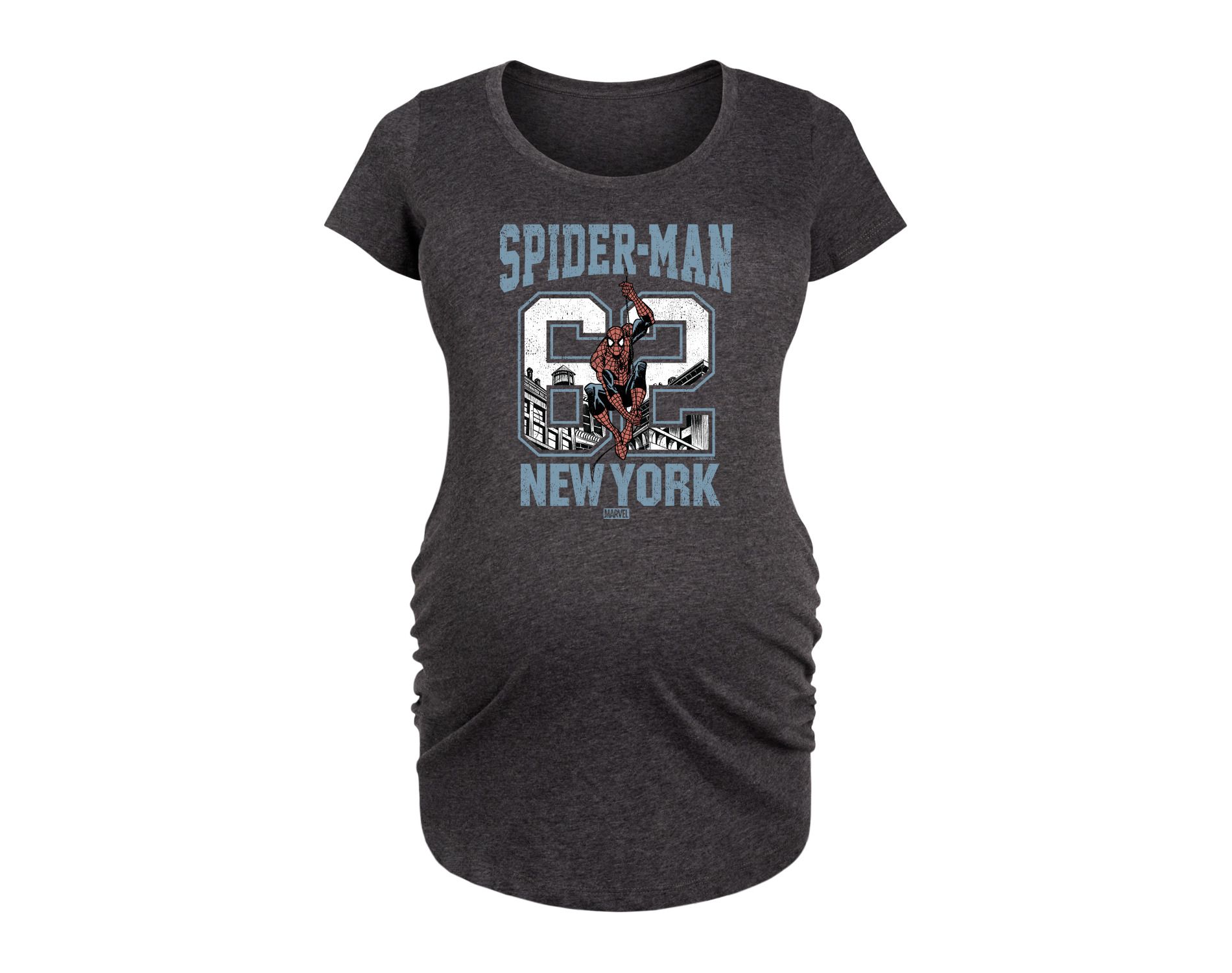 Women's Marvel Spider-man 62 New York  - Heather Charcoal - Small